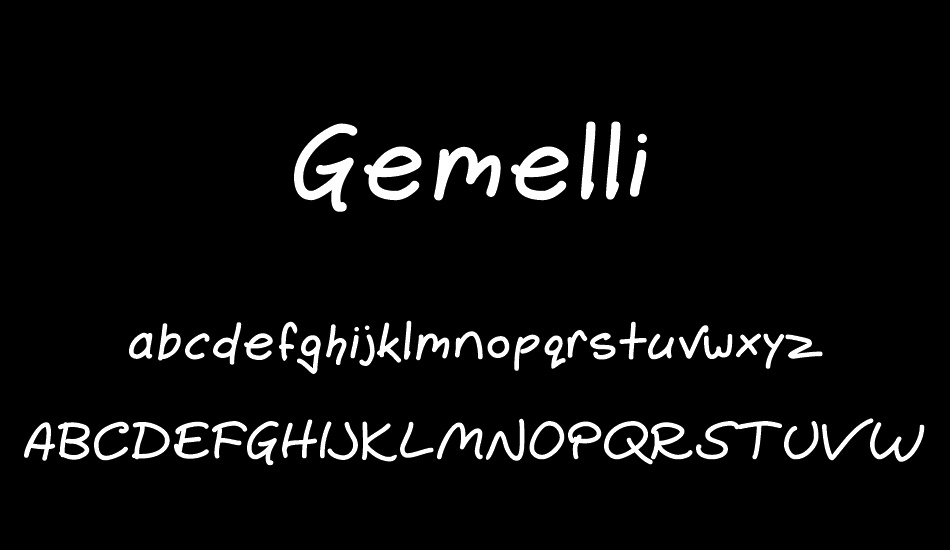 Gemelli font