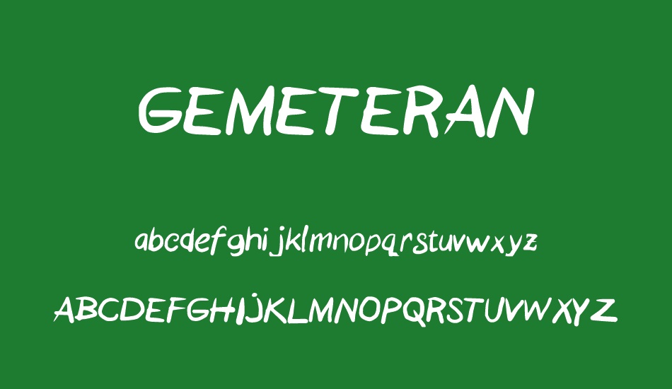 GEMETERAN font