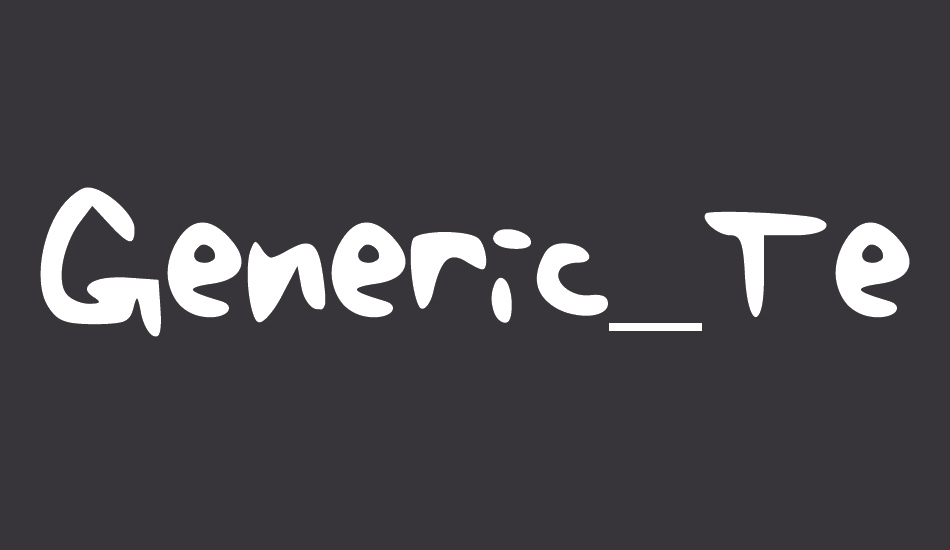 Generic_Teenager font big