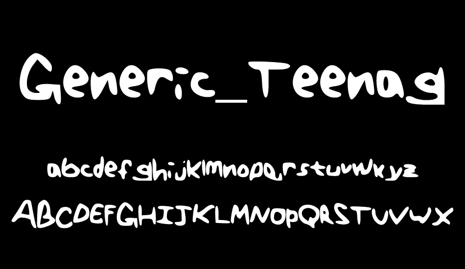 Generic_Teenager font