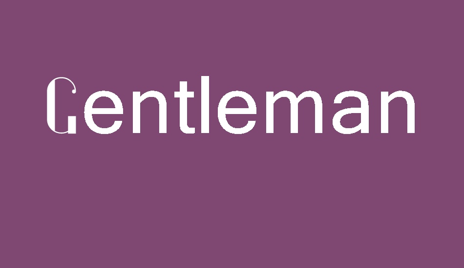 Gentleman font big