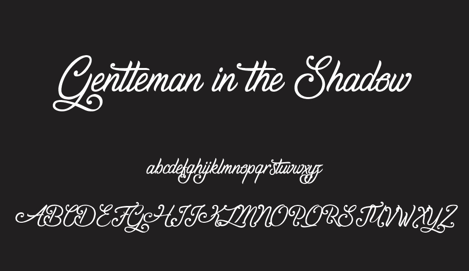 Gentleman in the Shadow font