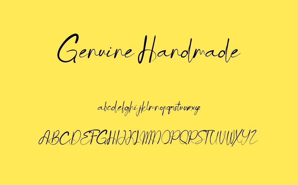 Genuine Handmade font