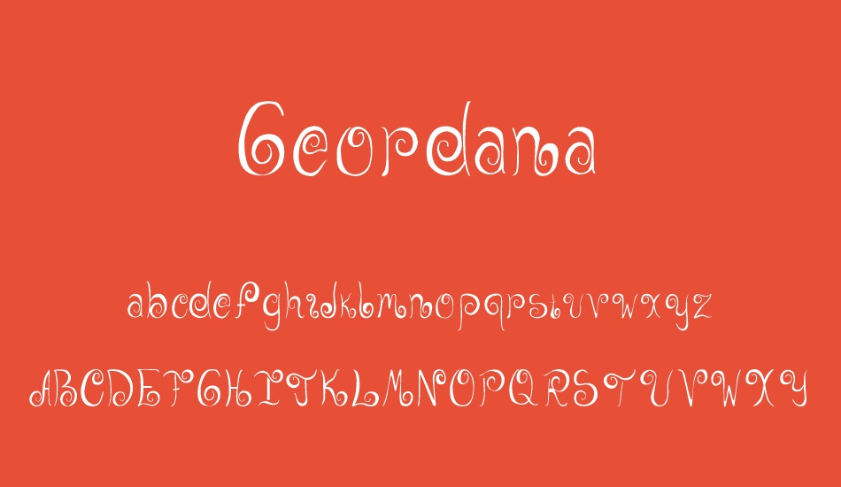 Geordana font