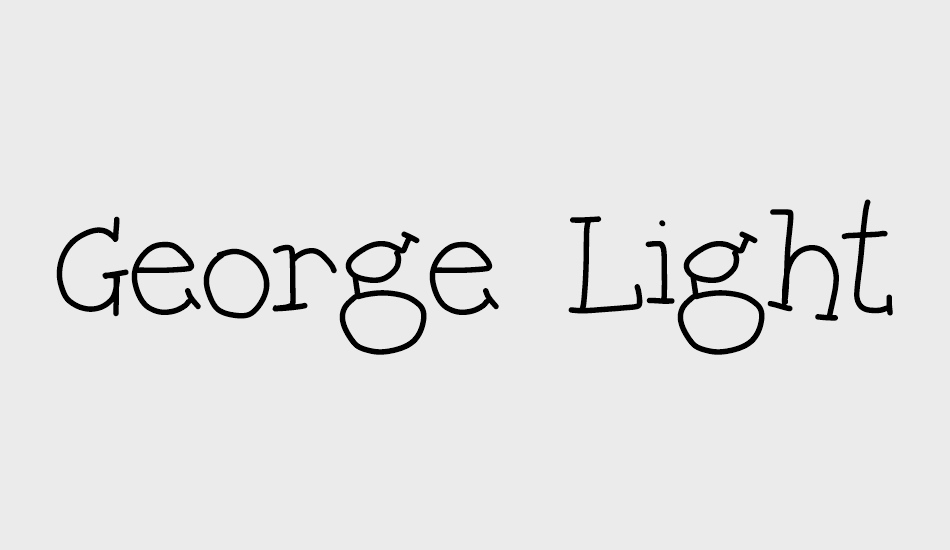 George Light font big