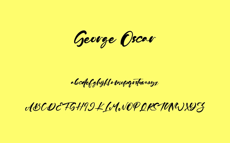 George Oscar font