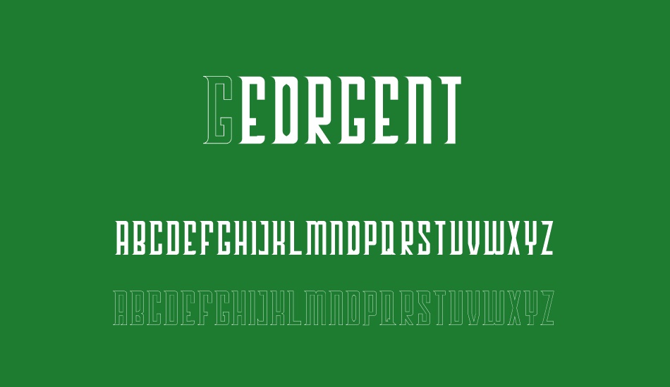 Georgent font