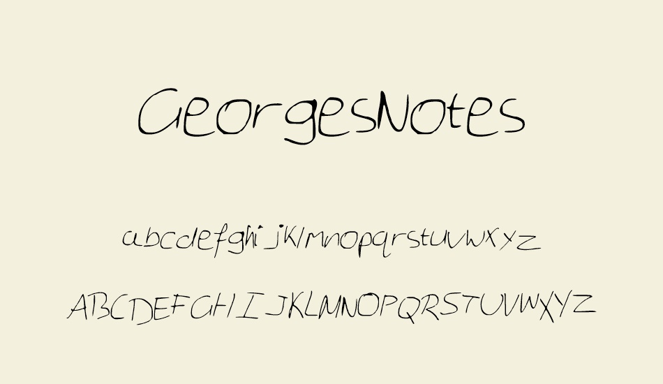 GeorgesNotes font