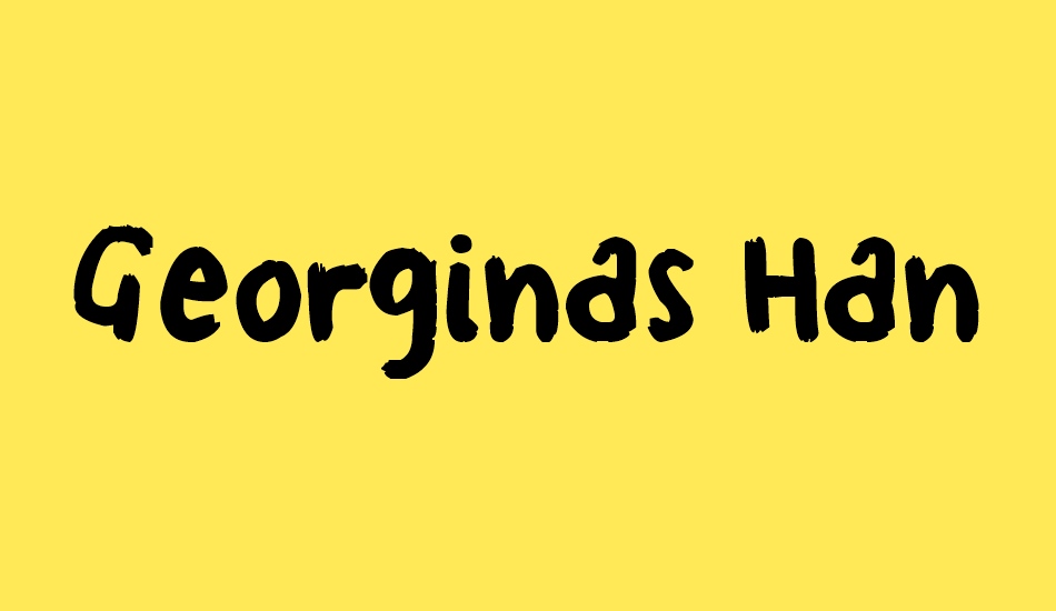 Georginas Hand font big