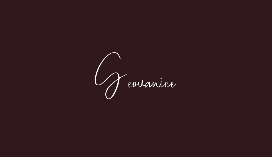 Geovanice font big