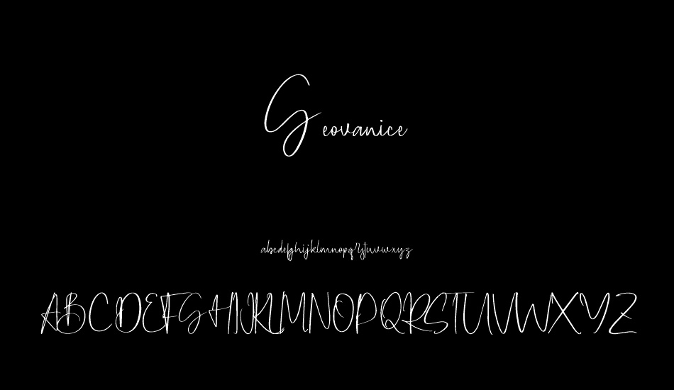 Geovanice font