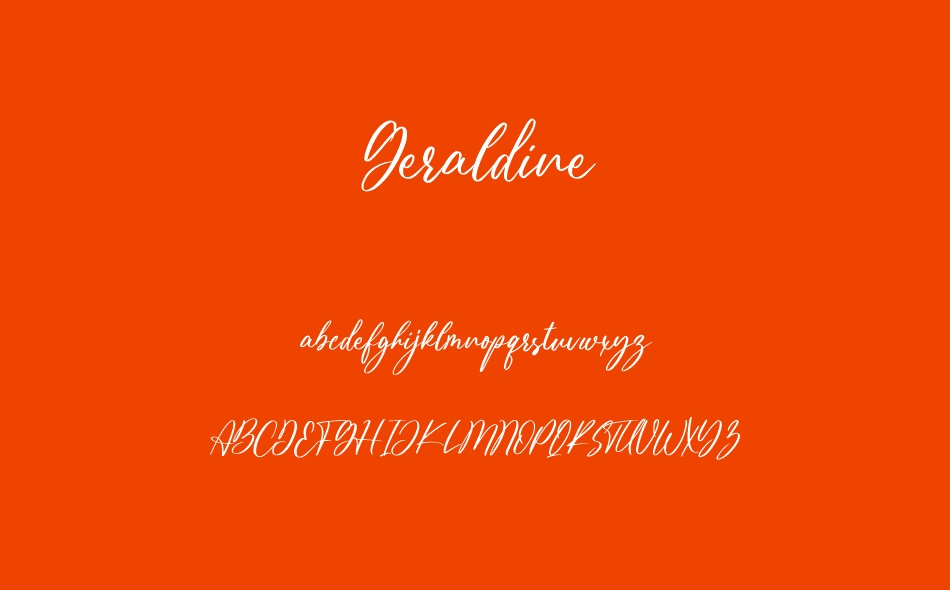 Geraldine font