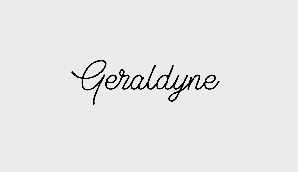 Geraldyne Demo font big