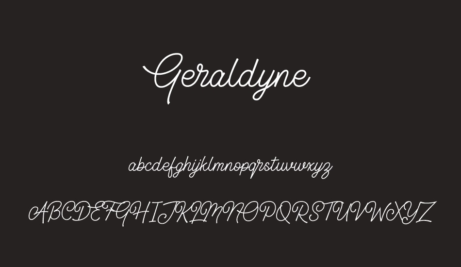 Geraldyne Demo font