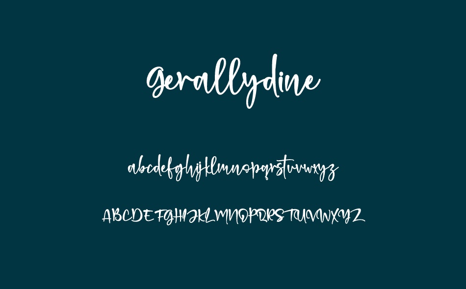 Gerallydine font