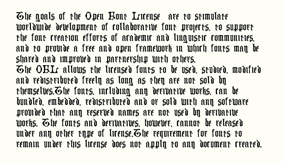 German Blackletters, 15th c. font 1