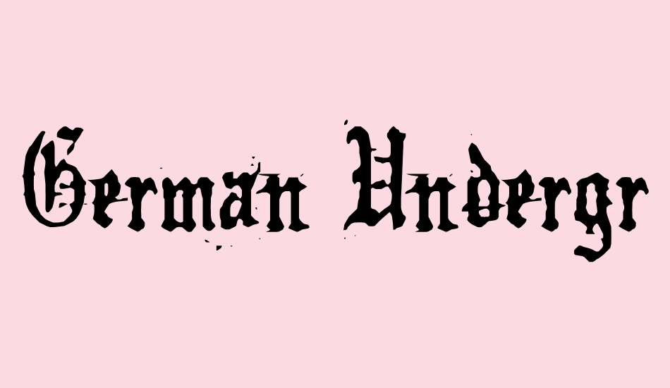 German Underground font big