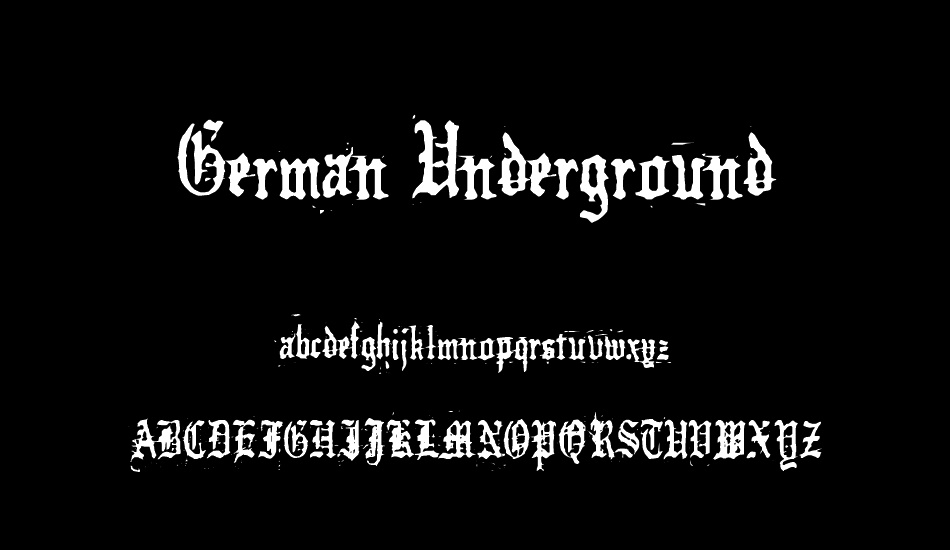 German Underground font