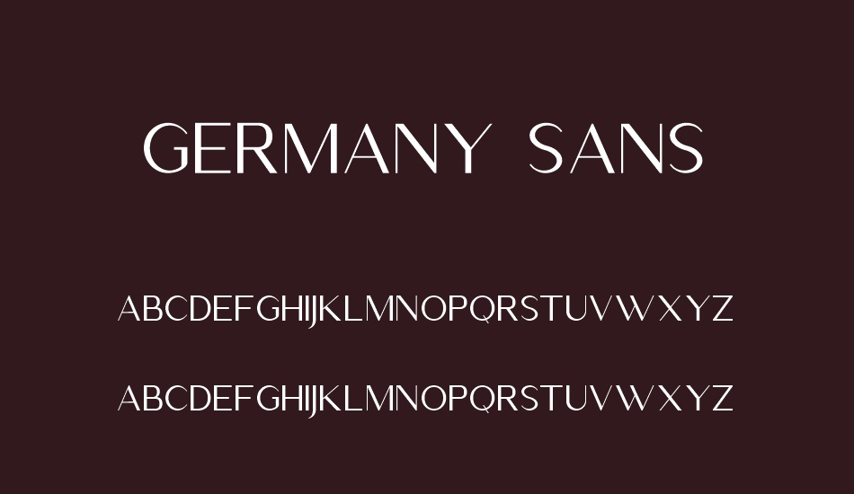 Germany Sans font