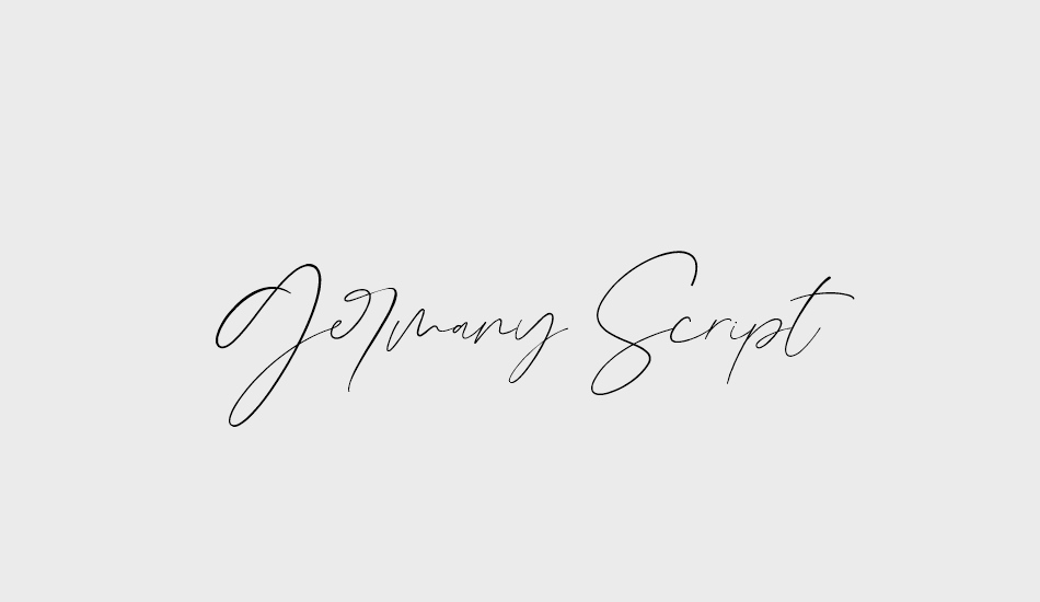 Germany Script font big