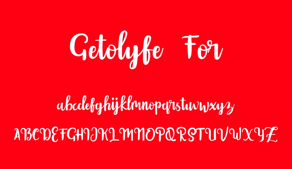 Getolyfe Free For Personal font