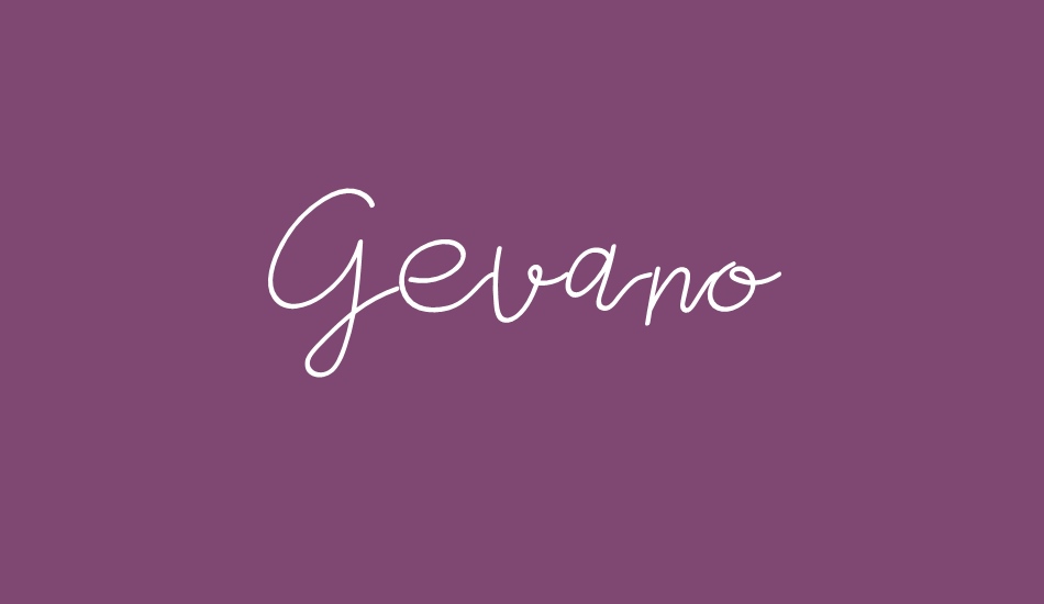 Gevano font big