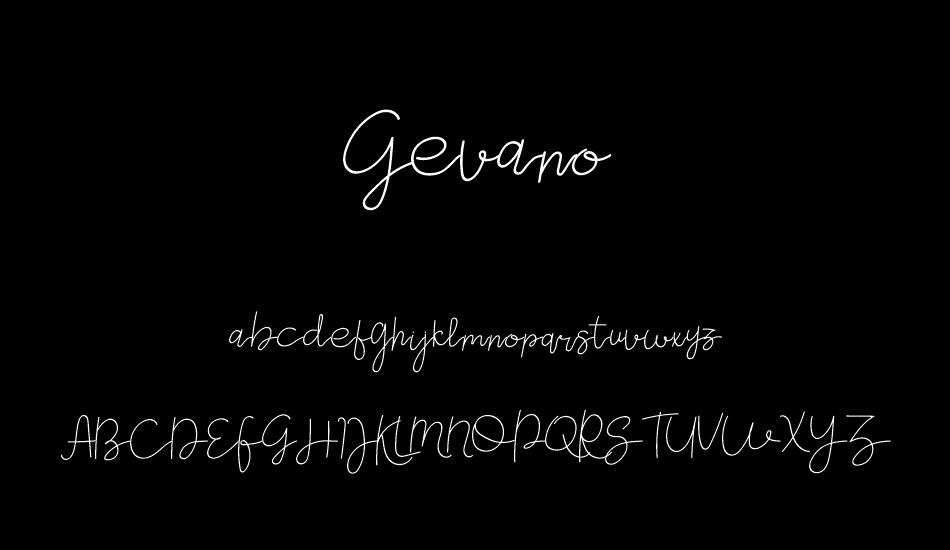 Gevano font