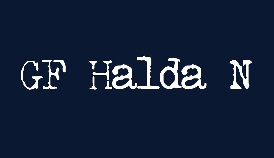 GF Halda Normal font big