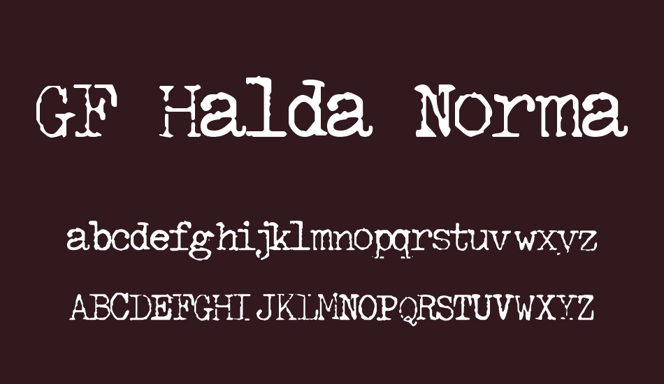 GF Halda Normal font