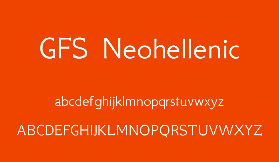 gfs-neohellenic font