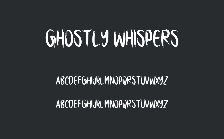 Ghostly Whispers font