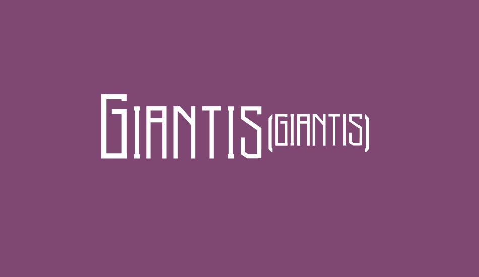 Giantis-Demo font big