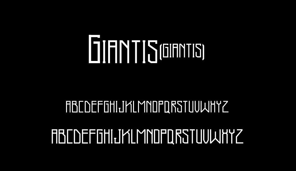 Giantis-Demo font