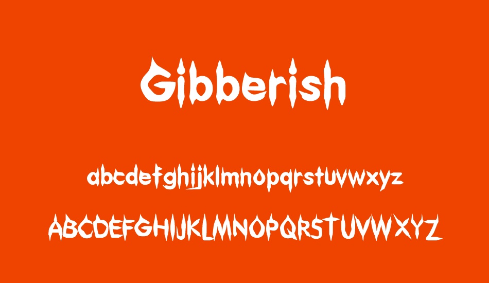 Gibberish font