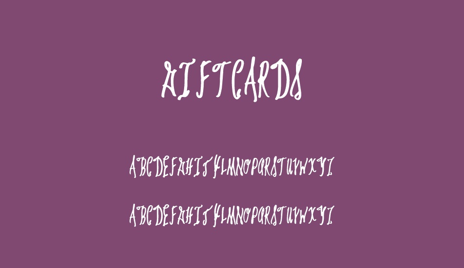 GiftCards font