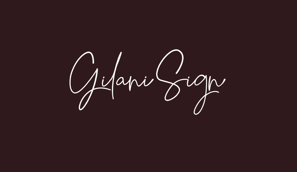 Gilani Sign font big