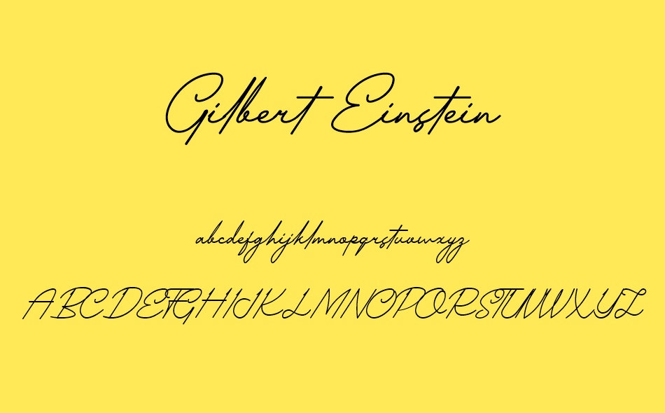 Gilbert Einstein font