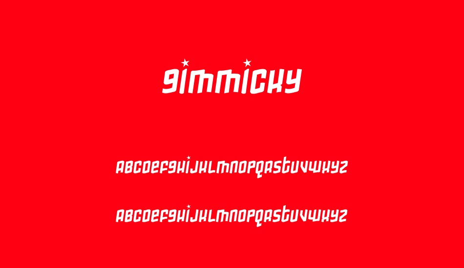 Gimmicky font