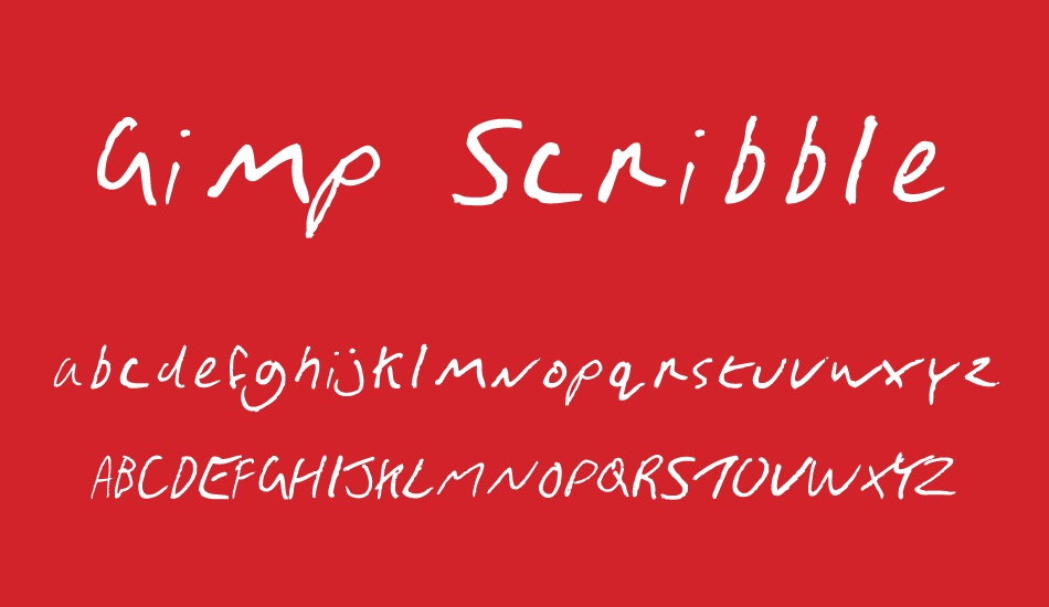 Gimp Scribble font