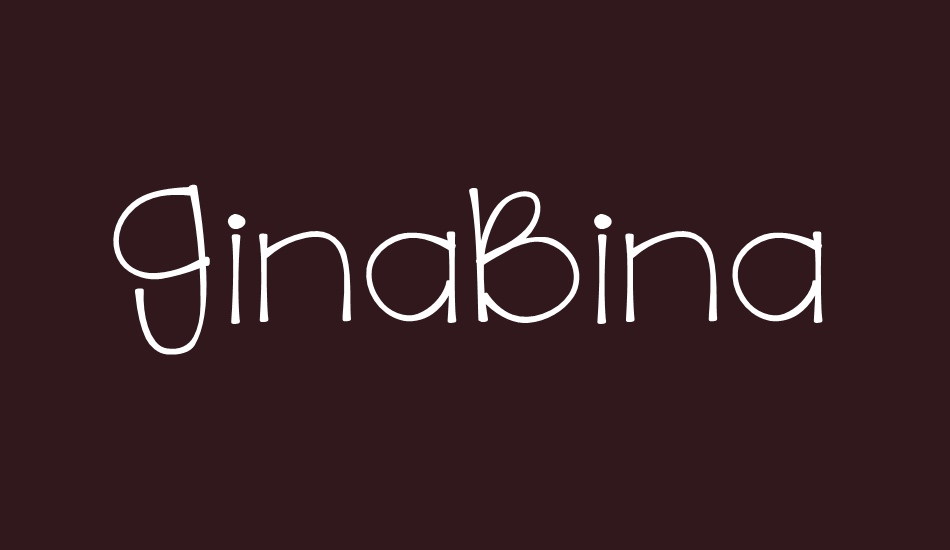 GinaBinaRegular font big