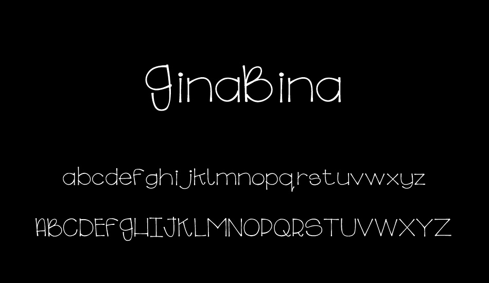 GinaBinaRegular font