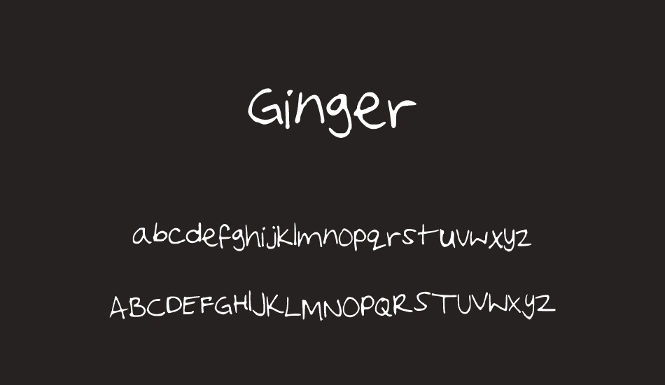 Ginger font