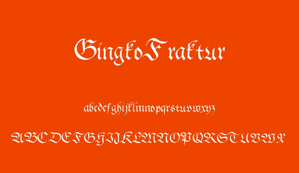 GingkoFraktur font