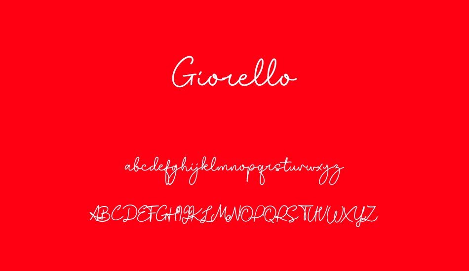 Giorello Demo font