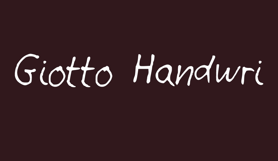 Giotto Handwriting font big