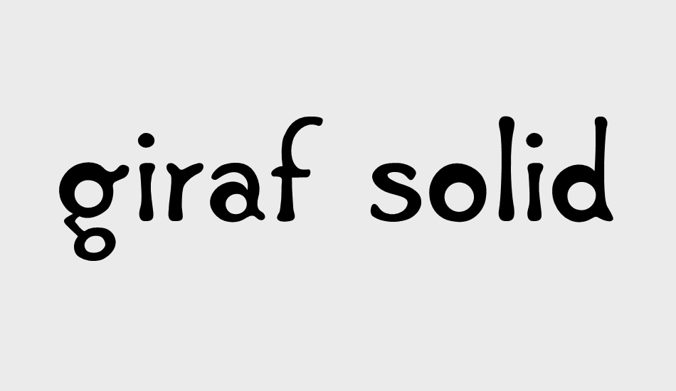 Giraf Solid font big