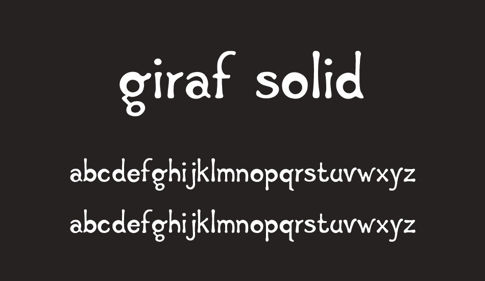 Giraf Solid font