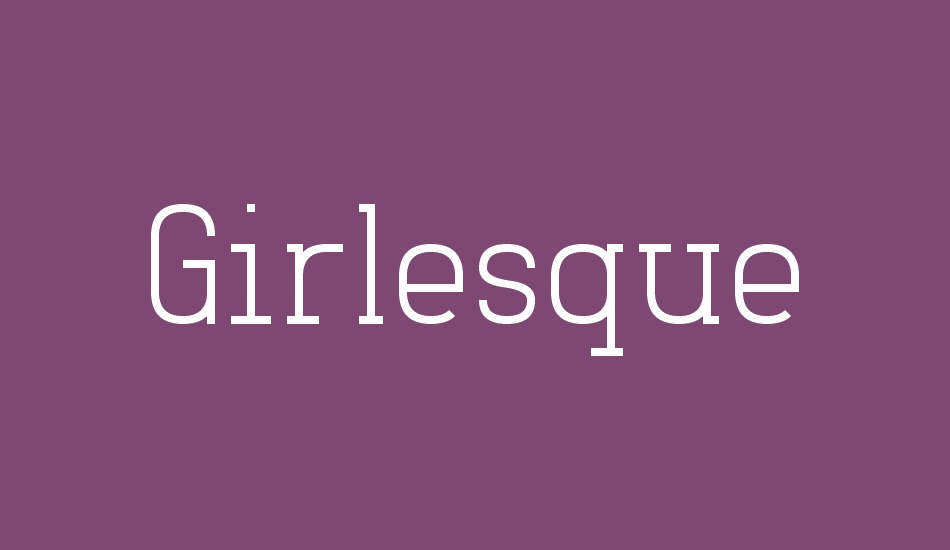 Girlesque font big