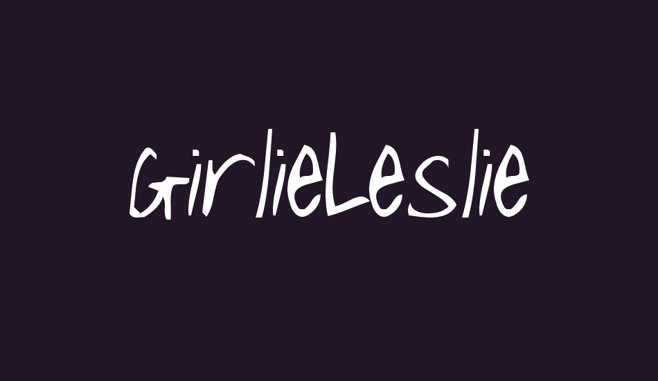 GirlieLeslie font big