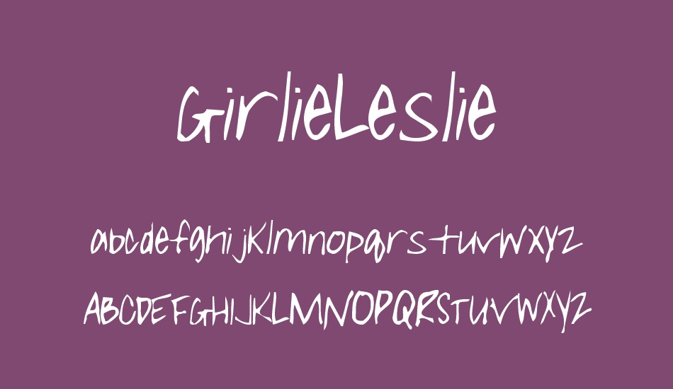 GirlieLeslie font